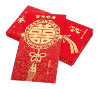 DIYEAH 24 Pièces Enveloppes rouges de mariage classique invités élégant fortune Nouvel An chinois Red