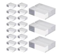 DIYEAH 24 Pièces Lot de Supports Cartes Acrylique Transparents Porte-cartes Bureau Stable Antidérapant pour Affichage Nom et Cartes Professionnelles pour Restaurant Événements et