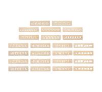 DIYEAH 24 planches de traçage Montessori en bois - Lettres, chiffres et formes géométriques pour l'apprentissage de l'écriture en maternelle - Pratique de l'écriture Montessori