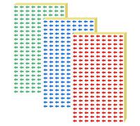 DIYEAH 240 Autocollants Flèches Compactes en Papier Synthétique Forte Adhérence pour Signalisation et Identification Couleur, pour Étagères et Espaces de Travail