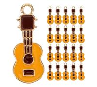 DIYEAH 25 Pièces Breloques de Guitare Musicale en Alliage Orange