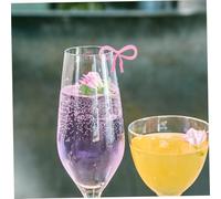 DIYEAH 25 Pièces Étiquettes Acrylique Noeud Décoratives pour Verres Boissons Accessoires de Fête Cocktail Mariage Anniversaire Marqueurs pour Repérer Verres