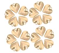 DIYEAH 25 pièces Lot de Breloques Cœur Dorées Plaquées Mini Pendentifs pour Bracelets Colliers Boucles Oreilles DIY Accessoires et Élégants pour Création Bijoux