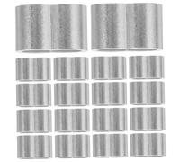 DIYEAH 25Pièces Manchons à Sertir Aluminium pour Corde Élastique Connecteurs à Double Trou pour Câbles Durables et Résistants pour Camping Escalade Activités de Plein Air