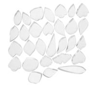 DIYEAH 29 Pièces Moule de Filigrane en Plastique pour Fleurs en Velours, Forme Grosse Éventail, Résultats Constants et Pressage Répété, pour Ateliers Non Hérités et Débutants