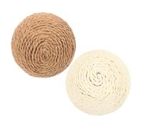 DIYEAH 2pcs Balle à Griffer en Corde de Jute pour Chat Intérieur, Jouet Résistant à l'usure pour Prévenir Les Dégâts, pour Maison et Boutique d'animaux