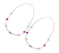 DIYEAH 2pcs Sangle pour Masque Garçon et Filles Anti-perte en Acrylique Perles, Design, pour Porter Masques et Lunettes en Toute Sécurité