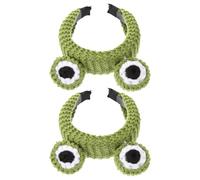DIYEAH 2pièces Bandeau Visage Grenouille Crochet Serre-tête Animal Mignon Maille pour Femmes et Garçon Fille Accessoire Doux pour Soins Peau et Maquillage Spa