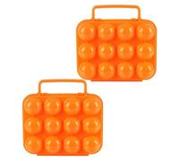 DIYEAH 2pièces Boîte à Œufs de Voyage Compartiments Rangement Portable pour Œufs Conception Empilable pour Réfrigérateur Camping et Randonnée