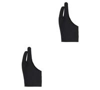 DIYEAH 2pièces De Dessin Noir à Deux Doigts Anti-salissure pour Tablette Graphique Et Moniteur Confort Optimal pour Artistes