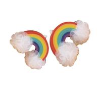 DIYEAH 2pièces Éponges de Bain Arc-ciel Luffa pour Garçon Fille Gommage Corporel Éponge Filet Suspendue Nettoyage Profondeur Peau Délicate