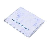 DIYEAH 2pièces Housse De Vaccinale PU avec Motif Marbré Étui Étanche pour Cartes Identité Et Documents De Voyage Réutilisable Et Pratique pour Stockage