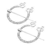 DIYEAH 2pièces Lot De Broches Vikings Style Vintage Épingle Pour Châle Ou Cape Accessoire Rétro Pour Fêtes Et Événements Historiques
