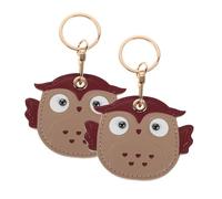 DIYEAH 2pièces Porte-clés Hibou Mignon avec Pendentif Étui de Protection pour Carte Accès Accessoire Décoratif pour Sac ou Clés
