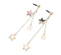 DIYEAH 2Pièces Star Shape Earphone Dust Plug Alloy Phone Jack Protector Cute Pendant For Mobile Devices