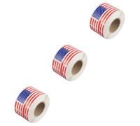DIYEAH 3 Ensembles Autocollant Drapeau Américain Ruban Fournitures De Scrapbooking Recharges De Ruban Adhésif Pour Distributeur Groupe Transparent Des Points Papier 250 Pièces * 3