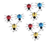 DIYEAH 3 Ensembles Décoration Murale De La Coccidence Artificiel De Jardin Décorations Art Mural Pour L'extérieur Ornements Suspendus De Jardin Le Fer Rouge 3 Pièces * 3