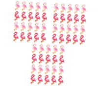 DIYEAH 3 Ensembles Décorations De Bijoux En Résine En Forme De Flamant Rose Pour Filles Breloque En Forme De Flamant Rose Accessoires De Fête Pour Femmes Bricolage 40 pièces * 3