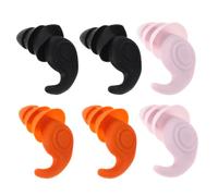 DIYEAH 3 Paires Bouchons D'oreille de Natation Réutilisables en Silicone, Bouchons D'oreilles Surf, du Bruit, 3 Couches, Boîte de Rangement