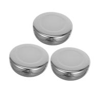 DIYEAH 3 pièces Bol Inox avec Couvercle Set de Bol à Soupe Double Épais Multifonction Acier Inoxydable Résistant et Facile à Laver avec Couvercle pour Cuisine