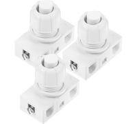 DIYEAH 3 Pièces Bouton-poussoir Automatique sans Verrou Blanc pour Lampes et Appareils Électroménagers, Réarmement Automatique, Facile à Installer, Adapté à L'industrie Audiovisuelle