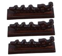 DIYEAH 3 Pièces Chinese Calligraphy Brush Rest Set Vintage Wooden Fish Dragon Pen Holder For Writing Desk Traditional Calligraphy Tool Accessory