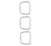 DIYEAH 3 pièces Coque Protection Montre Transparente avec Double Rangée de Cristaux Cadre Antichoc Élégant et Protection Durable et Ajustable pour Femme et Homme