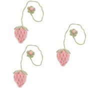 DIYEAH 3 Pièces Décoration de Rétroviseur Voiture Crochet Fait Main Pendentif Suspendu Créatif Laine Ornement Intérieur pour Voiture Accessoire et Élégant