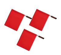 DIYEAH 3 Pièces Drapeau de Signalisation Sport, Drapeau de Sport, Rouge, Polyester Coton et Acier Inoxydable, Signalisation et Arbitrage, Basket-ball, Fête à Thème
