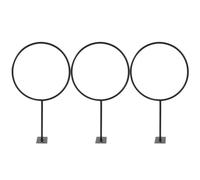 DIYEAH 3 Pièces Fer Noir Mural de Basket-Ball Crochet Multifonction Support | Fixation Pré-percée à Deux Vis, Rangement pour Ballons ou Chapeaux, pour Boutique Sportive et Maison