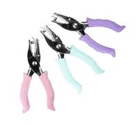 DIYEAH 3 Pièces Hole Puncher Round Manual Paper Punch With Ergonomic Grip For Office Home And Craft Use Circle Punch For Loose-leaf Notebooks Scrapbooking And Cardboard
