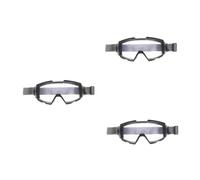DIYEAH 3 Pièces Lunettes de Protection Industrielles Noires Anti-projection et Poussière Lunettes de Sécurité Transparentes avec Protections Latérales Confortable et Légère pour Travaux