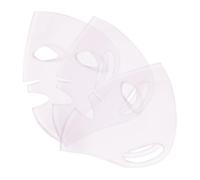 DIYEAH 3 Pièces Masque Facial Réutilisable en Silicone, Masque en Feuille de Silicone Rose, Couverture Hydratante à Maintien Sûr, Lavable et Facile à Transporter pour Soins Peau
