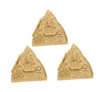DIYEAH 3 pièces Modèle de Pyramide Décorative Résine Accessoire Photo Objet de Décoration Durable pour Maison Bureau et Collection