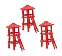 DIYEAH 3 pièces Modèle de Tour Observation Plastique Maquette Miniature Réaliste et Résistante à Haute Température pour Décoration et Jeux de Construction sur Table de Sable
