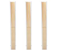DIYEAH 3 Pièces Monture Éventail Cadre pour Éventail Japonerie avec 30 Branches Bois Léger et Portable pour Cérémonies de Thé et Artisanat
