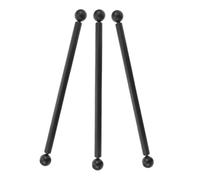 DIYEAH 3 Pièces Poignée Transversale de Poteau D'éclairage, Tige Transversale de Lampadaire de Jardin, Extérieur Jardin, Alliage D'aluminium, Noir, Support de Mât de Drapeau, Lot