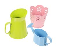 DIYEAH 3 pièces Pot Fer Rétro pour Fleurs Petit Vase Seau pour Décoration Maison et Jardin Style Ferme et Chic pour Arrangement Floral Couleur Aléatoire Couleur Aléatoire