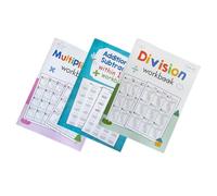 DIYEAH 3 Pièces Pratique Multiplication et Division Activités Engagées pour Développer Compétences Mathématiques