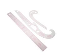 DIYEAH 3 pièces Règles Courbes Françaises Plastique Outils de Couture Durables pour Patrons Précis Découpe Facile des Courbes Multifonction pour Modélisme et Débutants