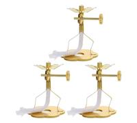 DIYEAH 3 supports pour mèche de lampe à beurre : support de lampe à huile coupe-vent - grille de brûleur réglable - en alliage métallique avec mèche en coton pour la prière à domicile et dans