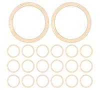 DIYEAH 30 décorations de Noël rondes en bois brut, 7,6 cm (3 pouces)