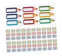 DIYEAH 30 Feuilles Détiquettes Prénom pour Garçon Fille Autocollants Forme de Crayon avec Espace Vierge Adhésifs Scolaires pour Identification Facile Classe