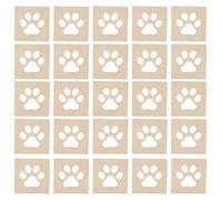 DIYEAH 30 ornements en bois brut en forme de patte de chien à peindre | Patte vierge à peindre et à personnaliser, idéale pour les activités manuelles sur le thème des animaux, plaque
