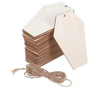 DIYEAH 30 Pièces de Bois Brut Découpées : Formes de Pierres Tombales à Peindre - Tranches de Bois Vierges pour Bricolage Et Décorations D'halloween