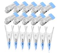 DIYEAH 30 pièces Lot de Clips en Acier Résistant Fixation Bâche Piscine Résistants Vent Hiver Couvercle Piscine Sol Modèle Standard - Bleu Ciel 30 pièces