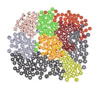 DIYEAH 300 perles sport : breloques rondes en acrylique pour bracelets, accessoires de bricolage - Perles en vrac pour bijoux, porte-clés, bracelets et cadeaux de fête sportifs