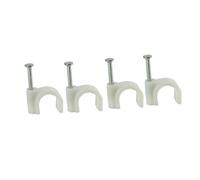 DIYEAH 300 Pièces Clips de Câbles Plastique pour Gestion Câbles de Chaque Fixation Durable pour Intérieur et Extérieur Blanc