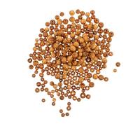DIYEAH 300 Pièces Perles Naturel Rondes Striées pour Bijoux DIY Artisanat et Éducation Pin
