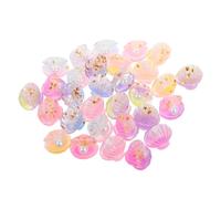 DIYEAH 30pcs Breloques en Résine Coquillage Lumineux pour Création de Bijoux DIY avec Design Unique et Réalisme Élevé, Accessoires Polyvalents pour Fabrication et Décoration